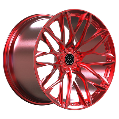 Lamborghini Aventador Candy Red Car 림에 적합 5x120 사용자 정의 1-PC 20 21 및 22 인치