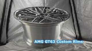 AMG GT63용 22x10 및 22x12 광택 맞춤형 2-PC 단조 림