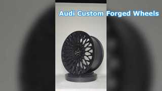 아우디용 멀티 스포크 새틴 블랙 1-PC 단조 림 18",19",20",21",22" 및 23"