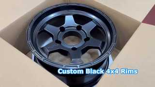 17"~22" 6-스포크 검정색 4x4 림 6x139.7 볼트 패턴