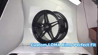 맞춤형 LOMA 2-PC 림 21x9.0 및 21x10.5 새틴 블랙