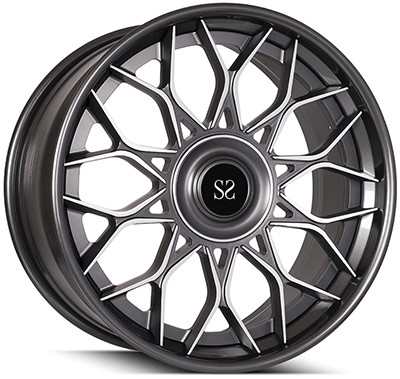 닛산 240sx 3PC 단조 알루미늄 합금은 18x8과 18x12 매트 회색을 움직입니다