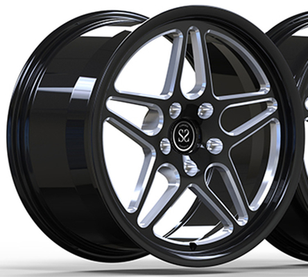2018 BMW M2 19x9 그리고 19x10 5x112 커스텀 글러스 블랙 + 밀링 윈도우 1-PC 가조 반지