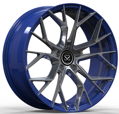 Chevy Corvette C5 Staggered 19 및 20 멀티-스포크 글로스 블랙 1-PC 단조 알로이 휠 5x120.65
