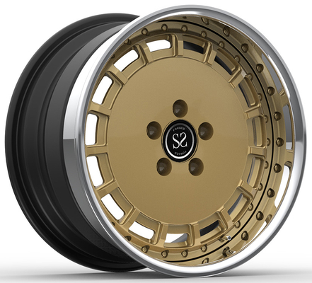19x8.5ET38/19x9.5ET56/5x112/66.6 3-PC 닦은+황금 반지 2019 메르세데스-벤츠 C 클래스 AMG C 63 S Br205