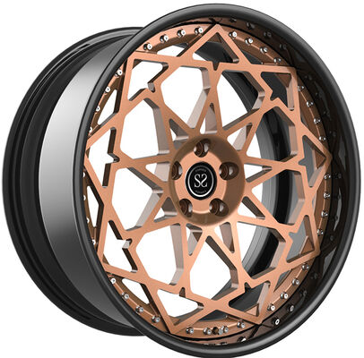 가벼운 청동 디스크와 블랙 배럴 20x10 및 20x11 BMW M8 F93을위한 사용자 지정 2-PC 가조 반지