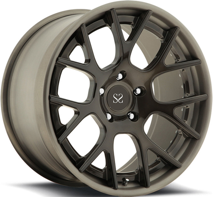 20inch는 광택 BMW M4/SAE J2530 합금 바퀴를 위한 5x120를 가진 검정에 의하여 주문을 받아서 만들어진 2 PC에 의하여 위조된 합금 변죽에 테를 답니다