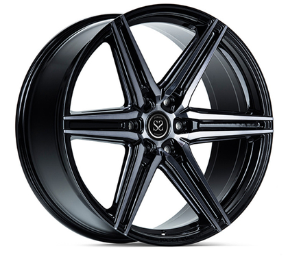 6 스포크 1 피스 단조 림 5x112 Audi R8 새틴 블랙 가공 용 2021 인치